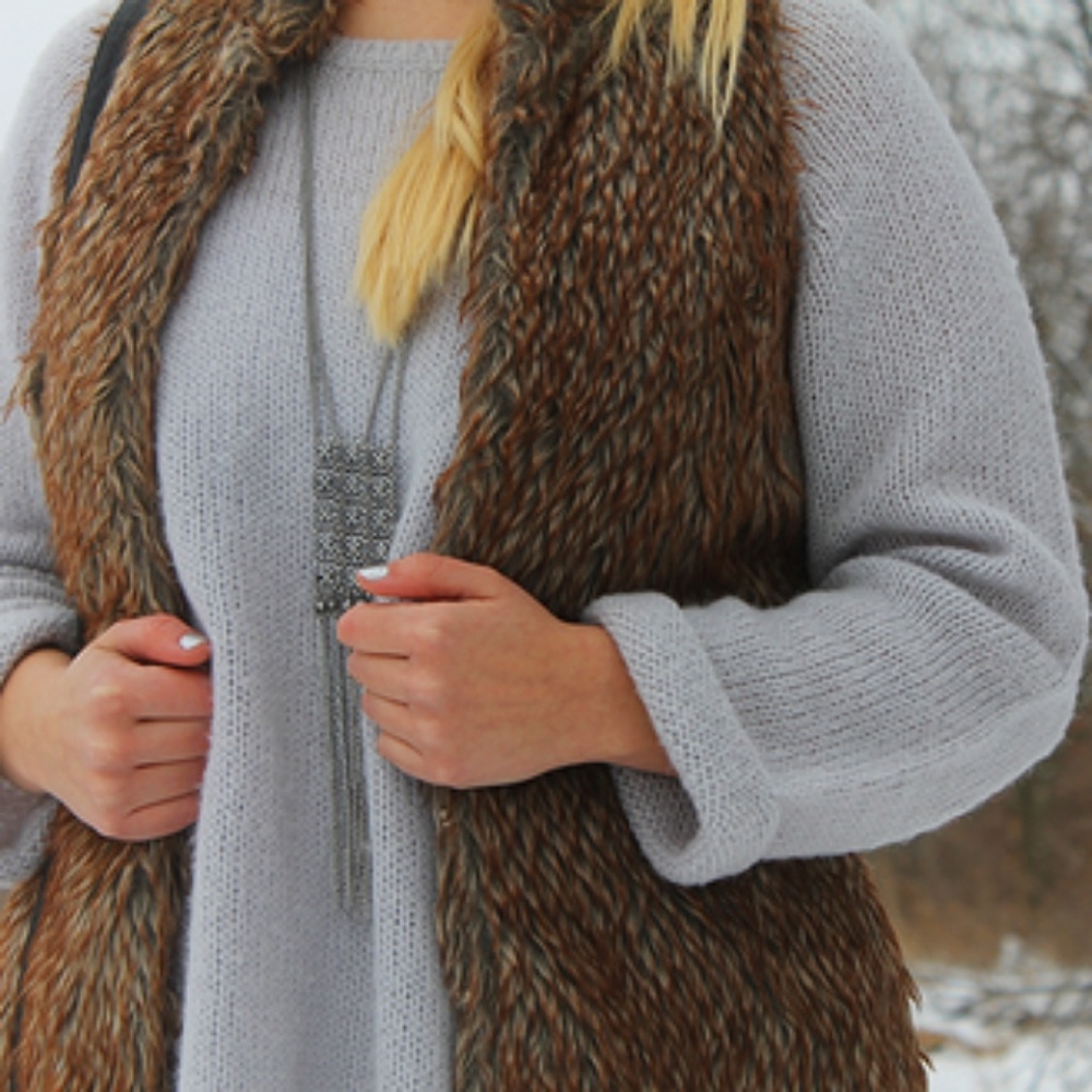 Faux fur vest